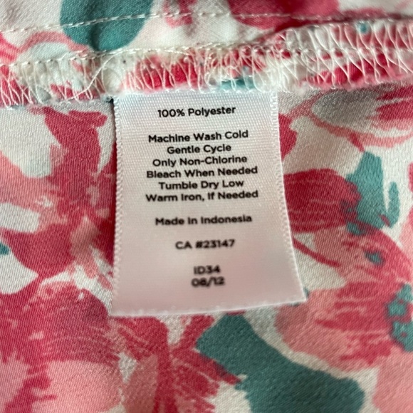 Talbots Sleeveless Floral Top Medium Petite - Picture 5 of 5